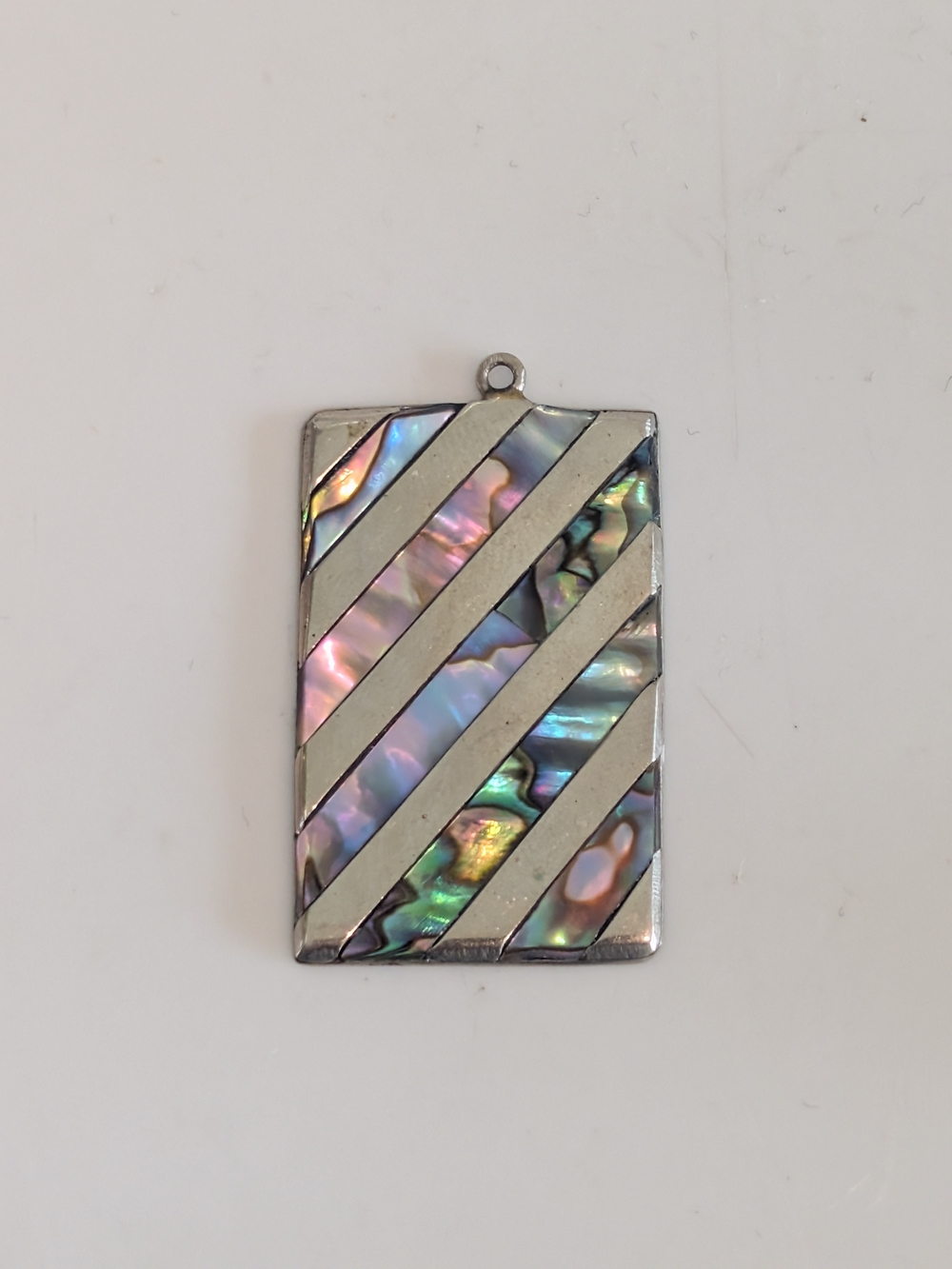 Vintage .925 Alpaca Mexico Abalone Pendant